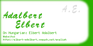 adalbert elbert business card